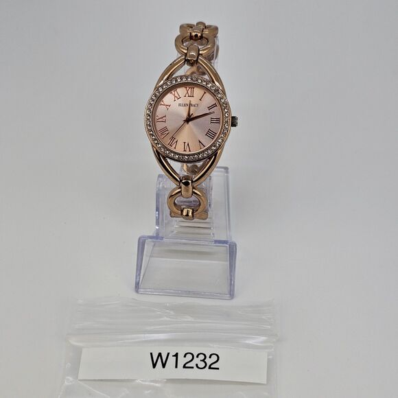 Ellen Tracy Women's Watch 32MM Gold Dial Gold Bracelet Band 7" New Battery - Picture 11 of 11